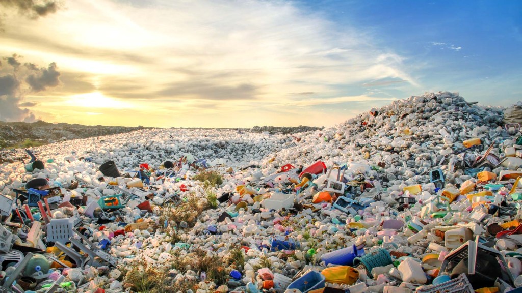 Image of a plastic landfill. A strain of an extremophile group of bacteria is capable of ingesting toxic organic compounds as its sole source of carbon, nitrogen and energy: Frontiers in Microbiology